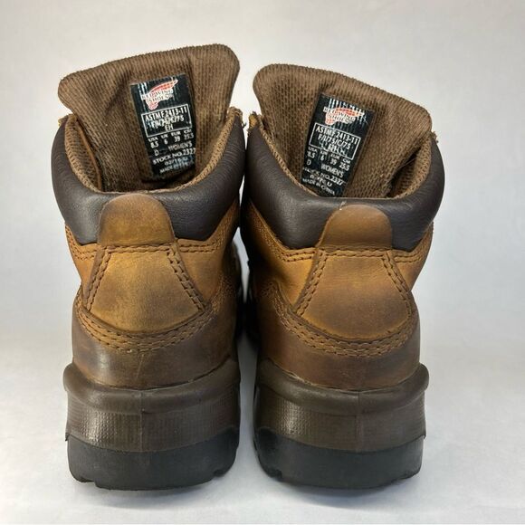 Red Wing 2327 Women Size 8.5D Brown Leather Safety Steel Toe Waterproof Boot - Picture 3 of 10